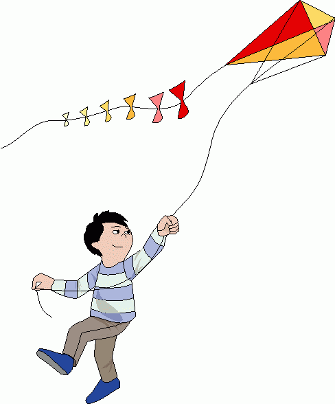 Waking self flying a kite